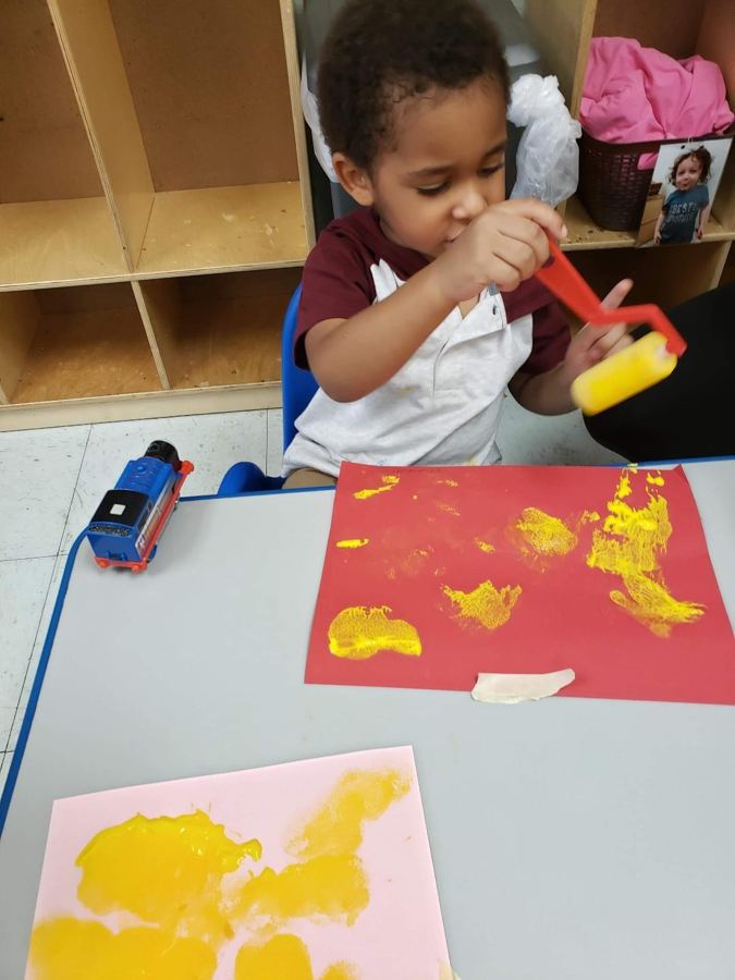 A child at Nana’s during daily activities