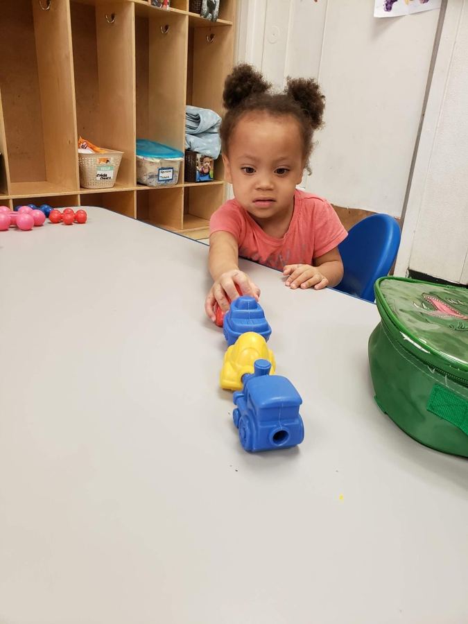 A child at Nana’s during daily activities