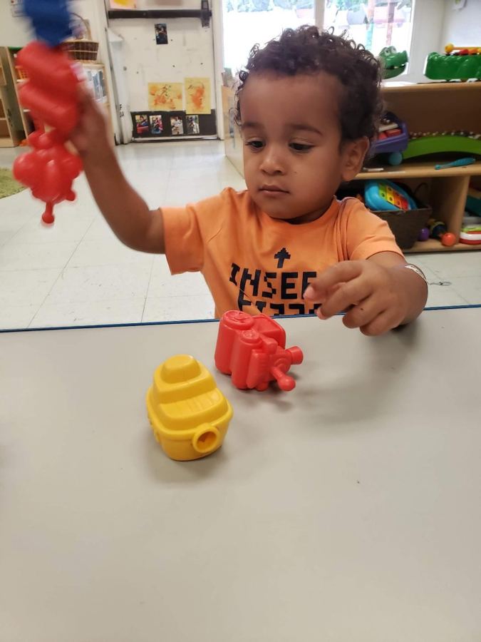 A child at Nana’s during daily activities