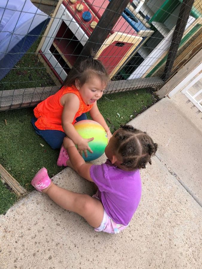 A child at Nana’s during daily activities