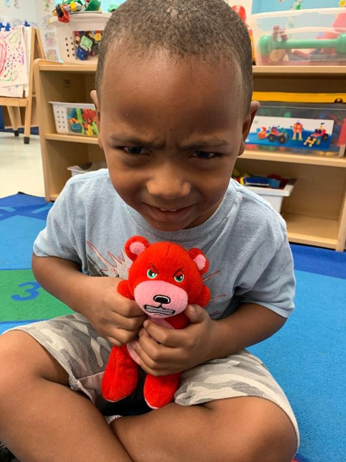 A child at Nana’s during daily activities