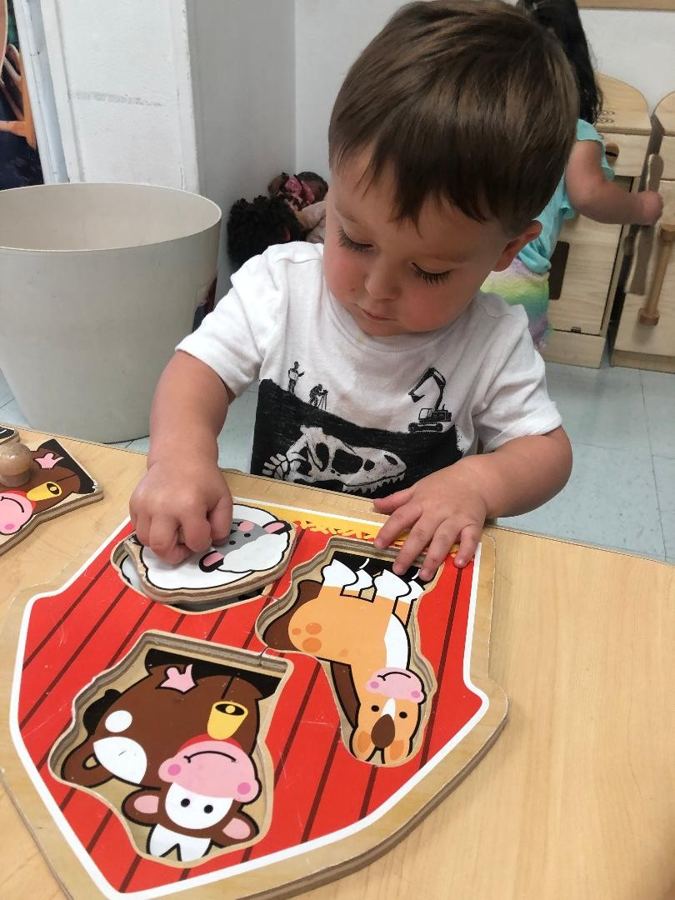 A child at Nana’s during daily activities
