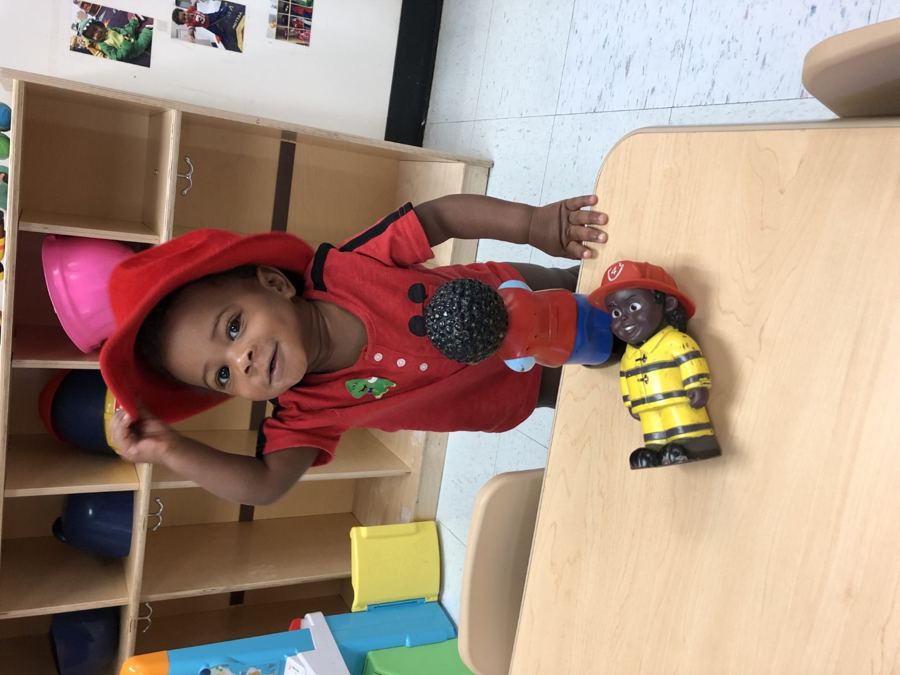 A child at Nana’s during daily activities