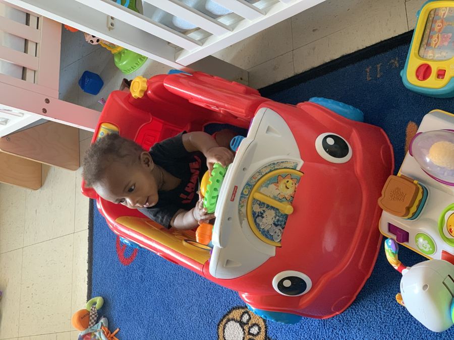 A child at Nana’s during daily activities